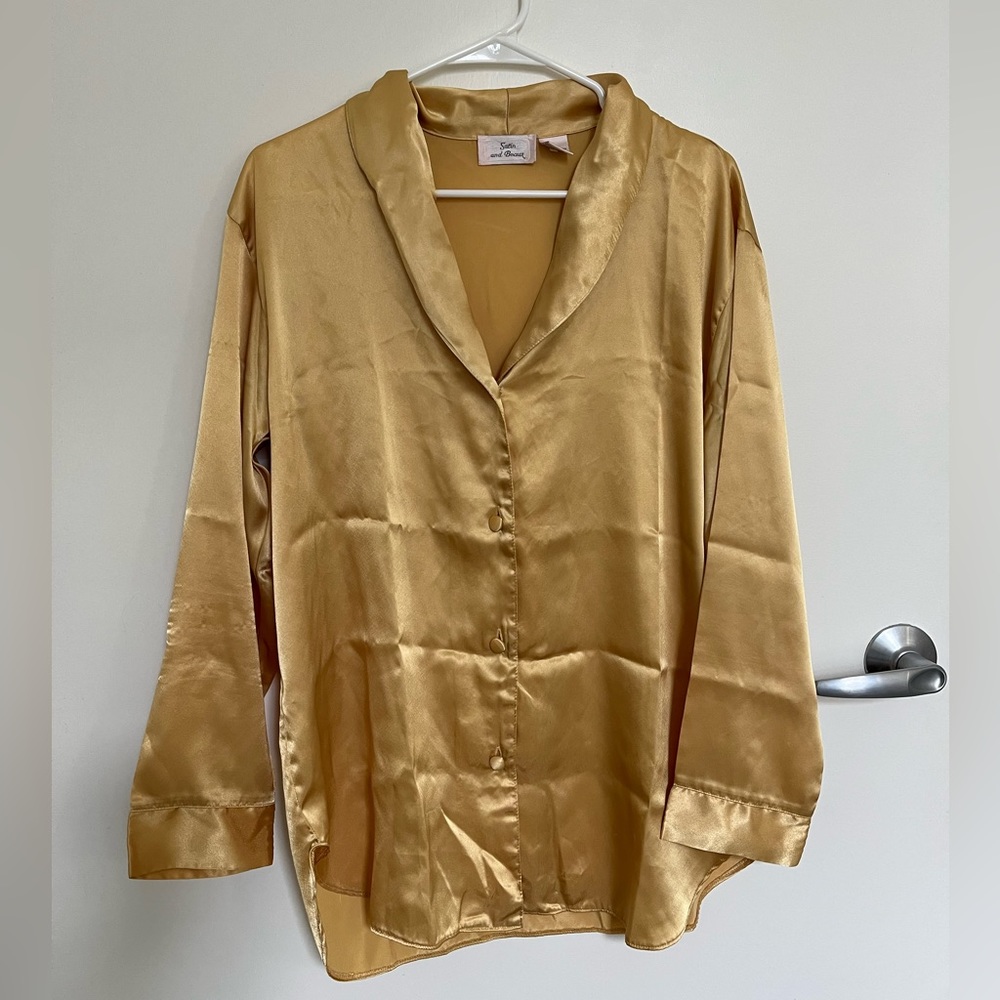 Vintage Silky Button Up